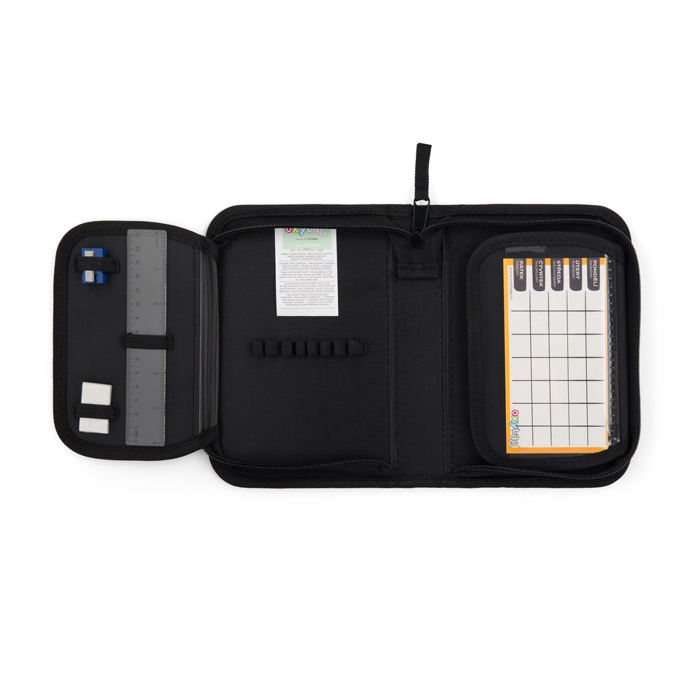 Penál 1 p. 2 chlopně, prázdný UNICOLOR blue